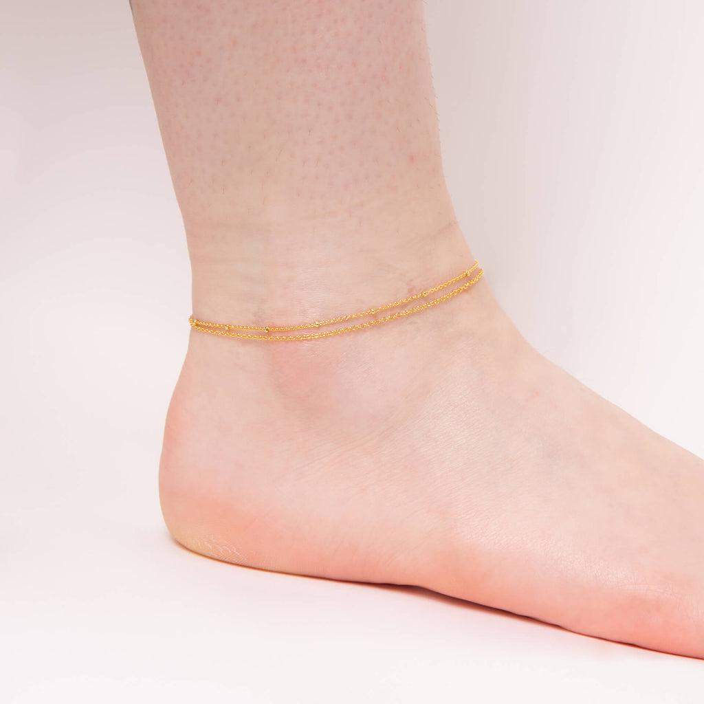 Beginnings Double Strand Ankle Chain