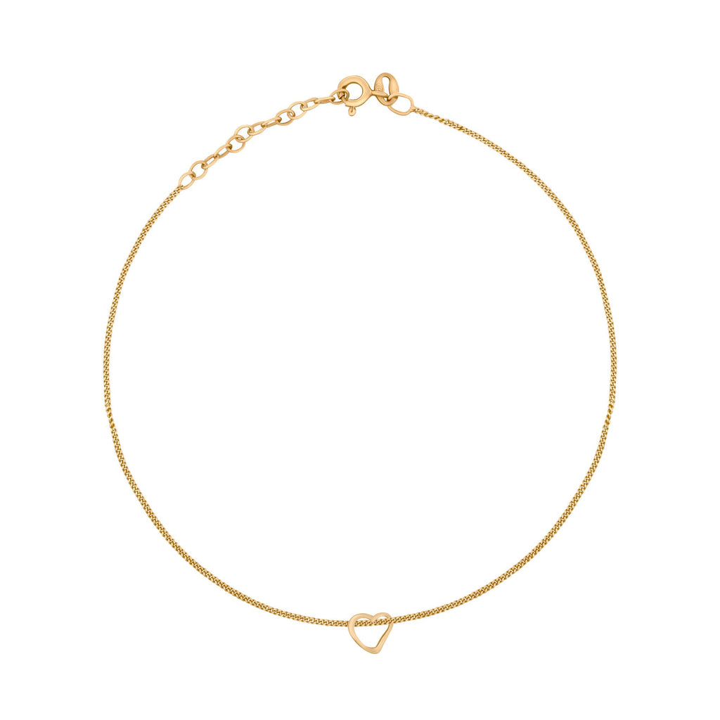 Beginnings Slip-On Heart Anklet