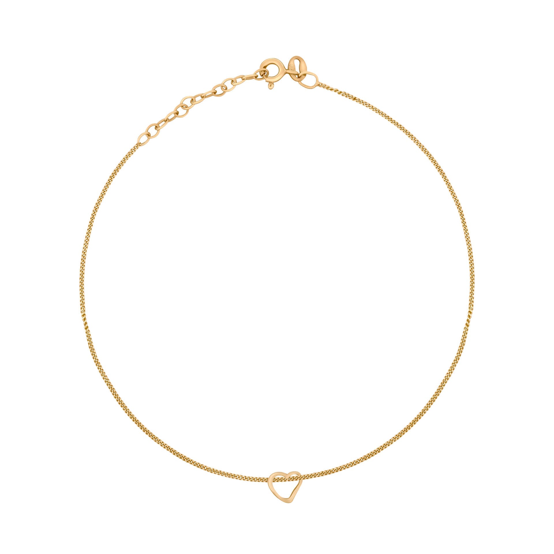Beginnings Slip-On Heart Anklet