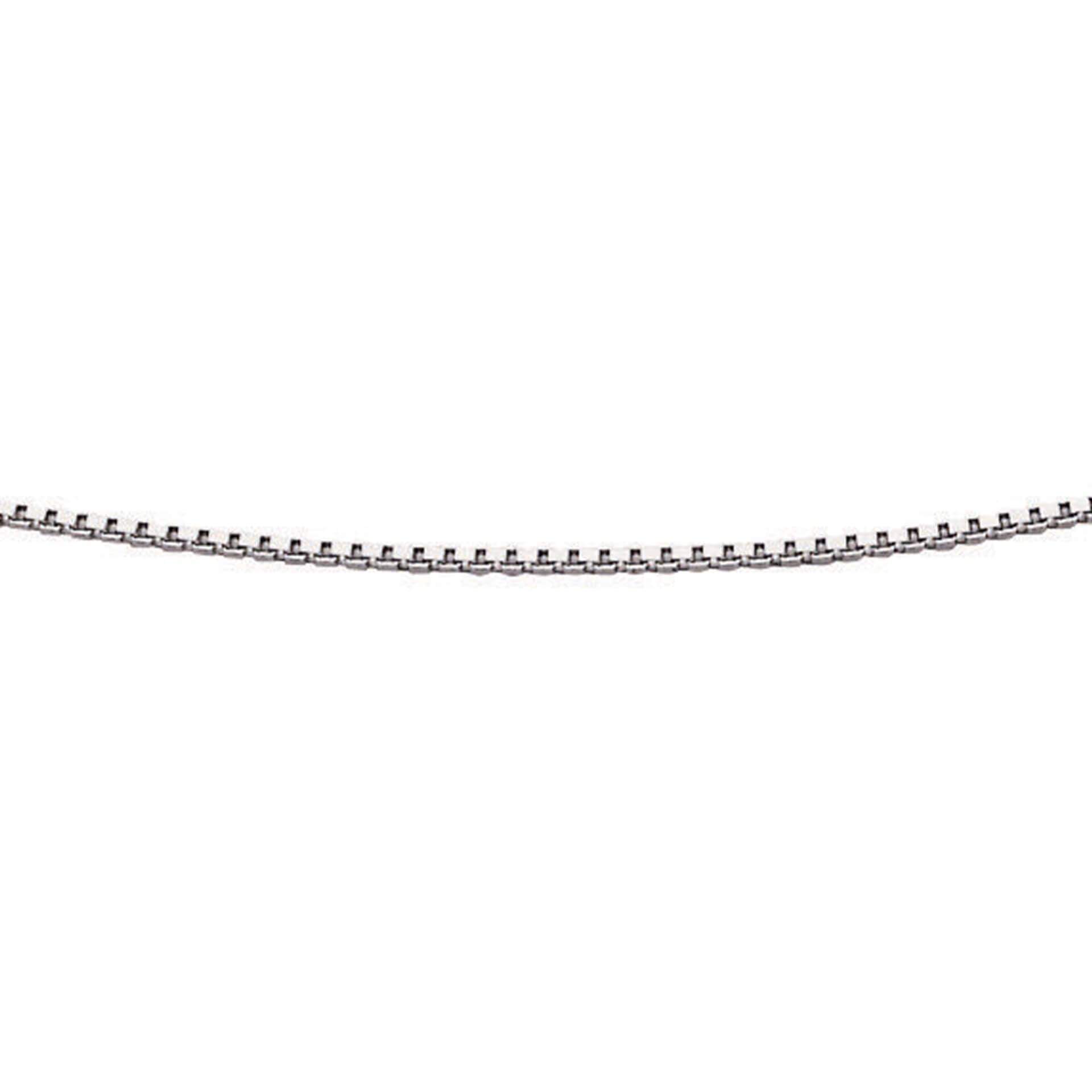 Beginnings Rhodium Plated Box Chain with Extender 41cm-46cm