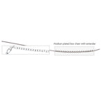 Beginnings Rhodium Plated Box Chain with Extender 41cm-46cm