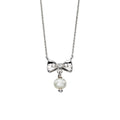 D For Diamond Freshwater Pearl Bow Necklace
