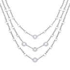 Diamonfire Multi-Strand Zirconia Cocktail Necklace