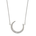 Beginnings Crescent Moon Necklace with Cubic Zirconia