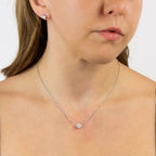 Diamonfire Semi Bezel Set Zirconia Stud Earrings