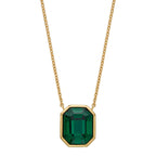 Beginnings Elongated Octagon Crystal Necklace