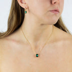 Beginnings Elongated Octagon Crystal Drop Earrings