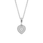Diamonfire Pave Set Zirconia Heart Necklace