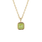 D For Diamond Semi-Precious Birthstone Necklace with Diamond Tag