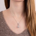 Diamonfire Tri-Stone Drop Pendant