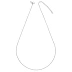 D For Diamond Platinum Plated Trace Chain 41cm-46cm