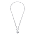 Beginnings Puff Heart T-Bar Chain Necklace