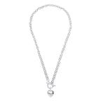 Beginnings Puff Heart T-Bar Chain Necklace