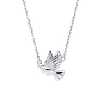 D For Diamond Dove Necklace with Diamond