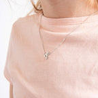 D For Diamond Dove Necklace with Diamond