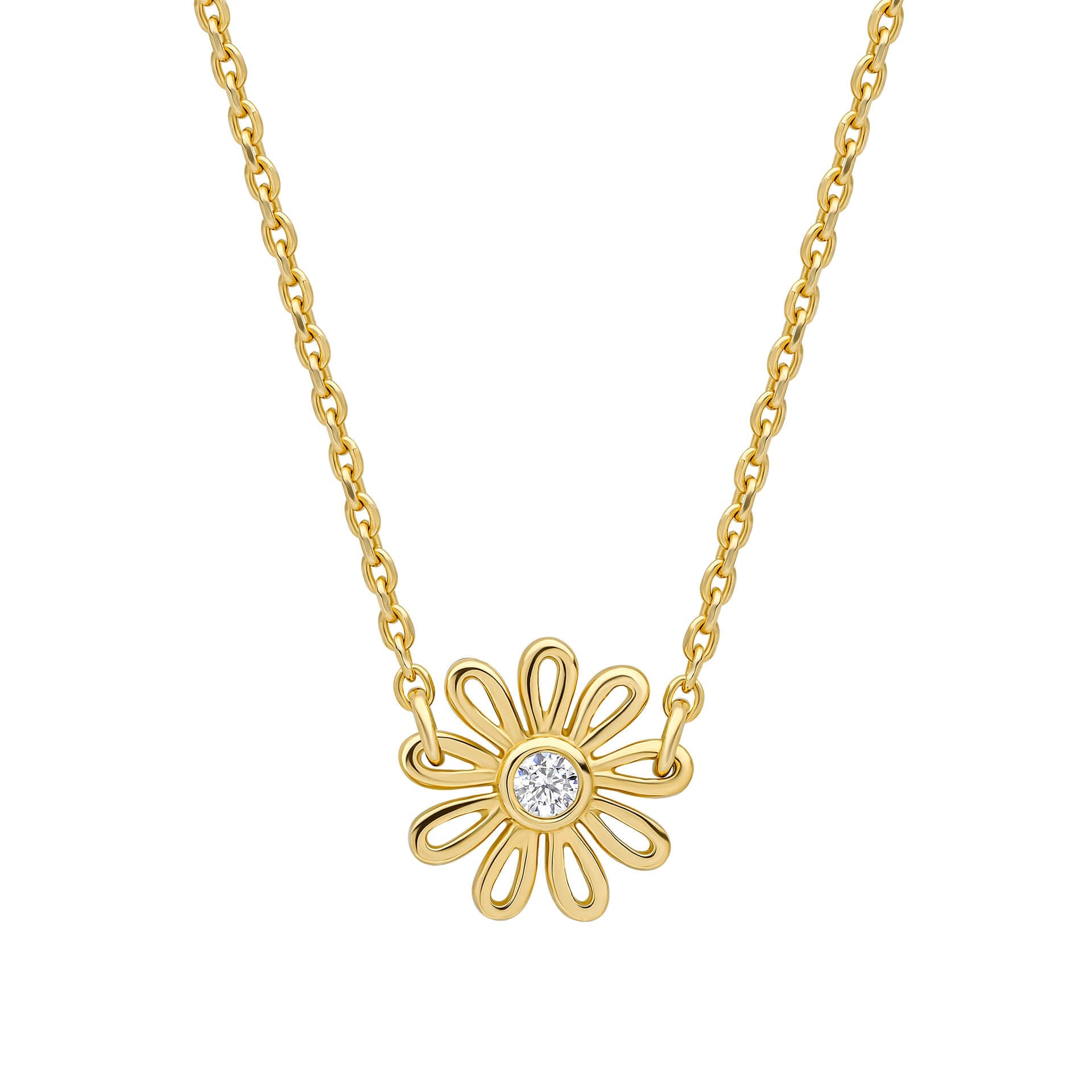 Laura Ashley Silver Thorncliff Daisy Necklace
