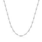 Diamonfire Shell Pearl Station Necklace