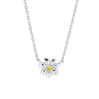 D For Diamond Daisy Necklace with Yellow CZ and Diamond