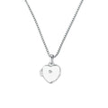 D For Diamond Heart Locket Pendant with Diamond