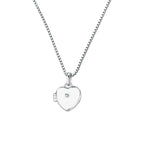 D For Diamond Heart Locket Pendant with Diamond