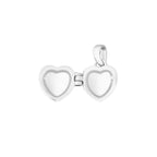 D For Diamond Heart Locket Pendant with Diamond