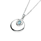 Beginnings Sky Blue Topaz Double Loop Pendant