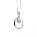 Beginnings Sky Blue Topaz Double Loop Pendant