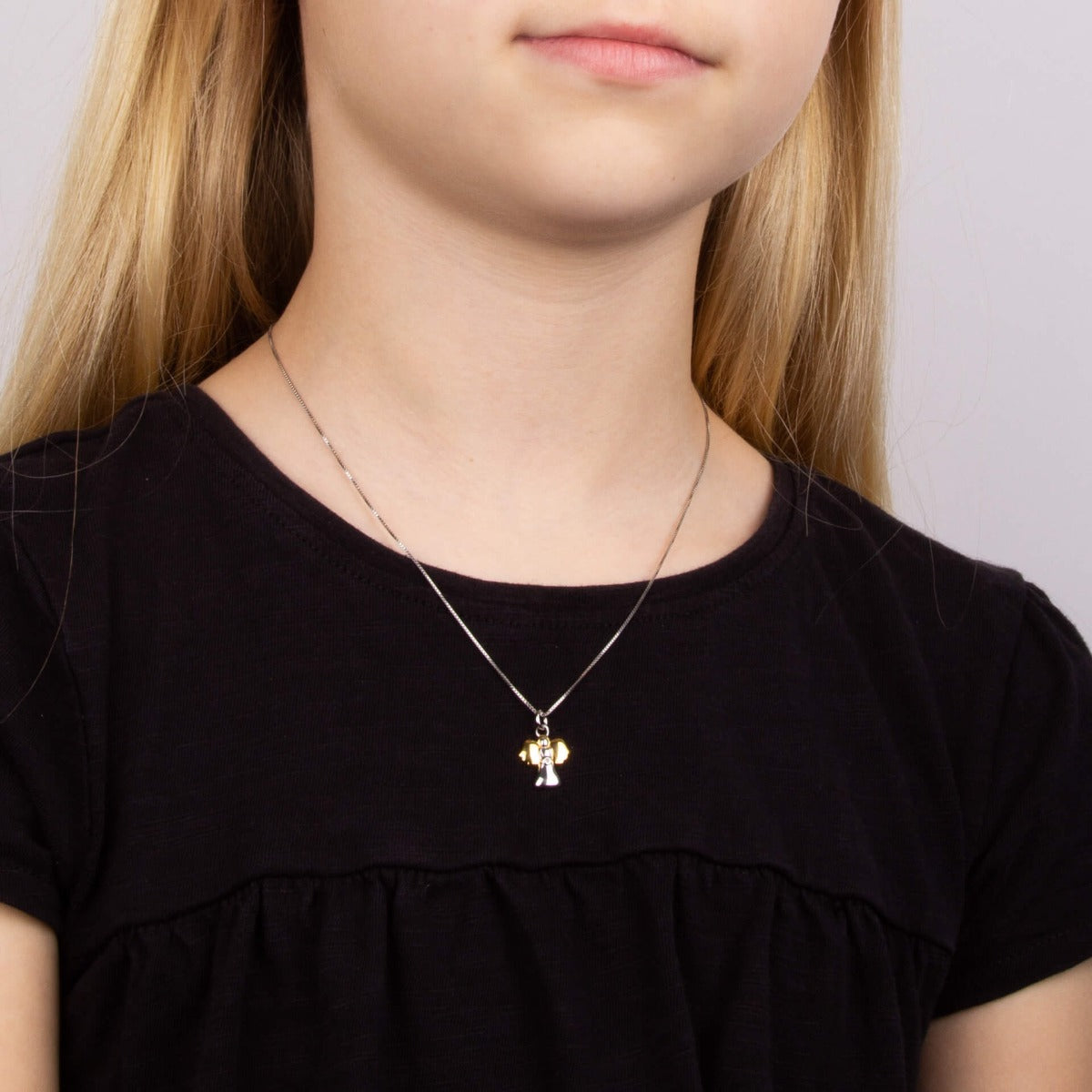 D For Diamond Angel Pendant With Diamond