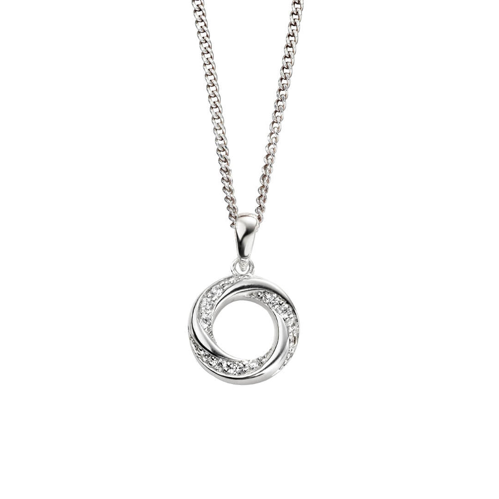 Beginnings Twisted Pendant with Cubic Zirconia