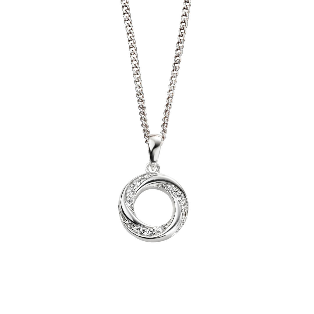 Beginnings Twisted Pendant with Cubic Zirconia