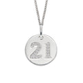 Beginnings Cubic Zirconia '21' Disc Pendant
