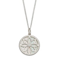 Beginnings Double Sided Mother of Pearl Disc Pendant with Cubic Zirconia