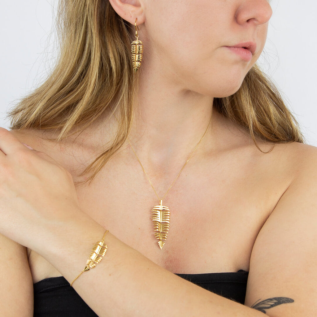 Beginnings Palm Leaf Drop Earrings