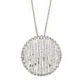 Beginnings Bamboo Stem Round Pendant with Cubic Zirconia