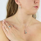 Beginnings Curve Surround Double Drop Pendant