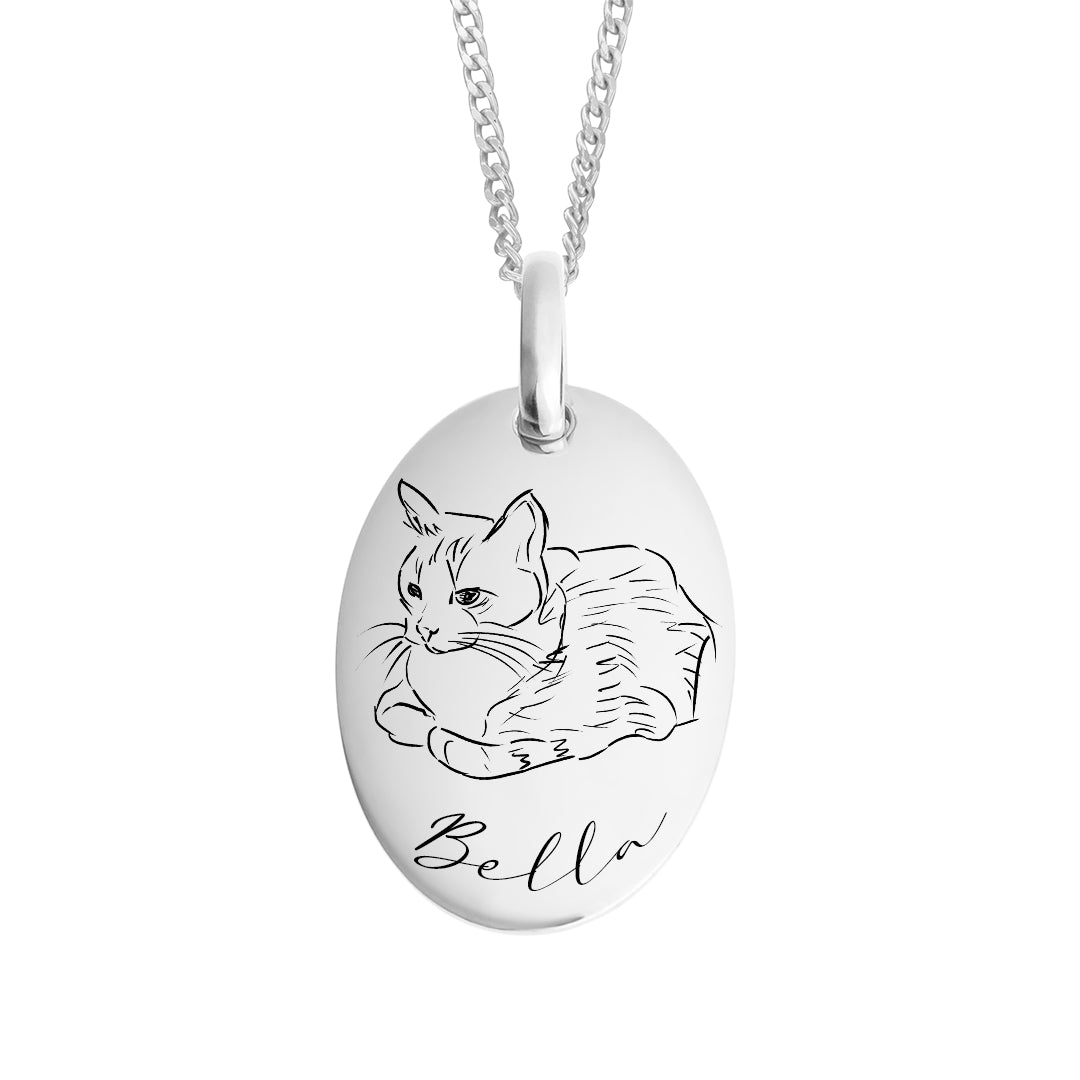 Beginnings Oval Tag Pendant
