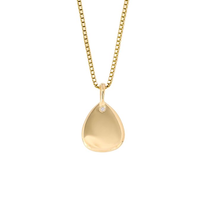 D For Diamond Droplet Tag Pendant