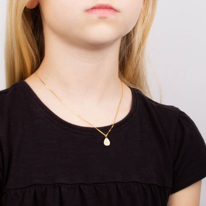 D For Diamond Droplet Tag Pendant