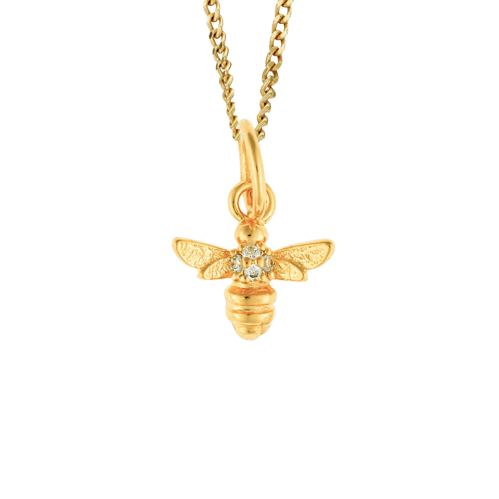 Beginnings Bee Pendant Charm with Cubic Zirconia