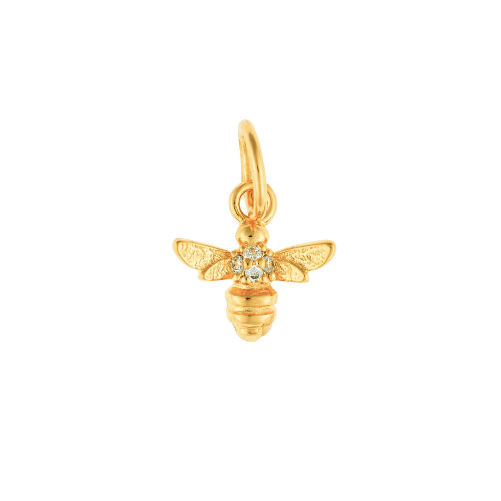Beginnings Bee Pendant Charm with Cubic Zirconia
