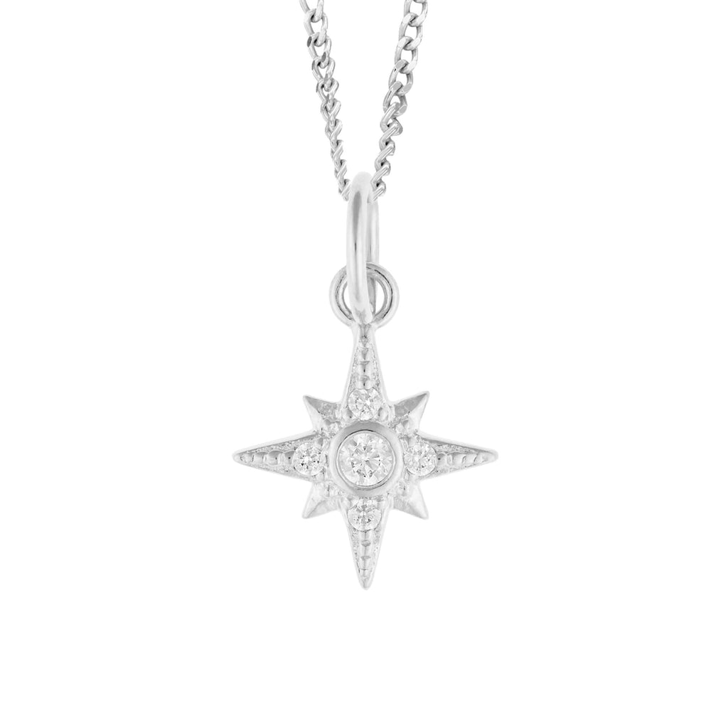 Beginnings Star Pendant Charm with Cubic Zirconia