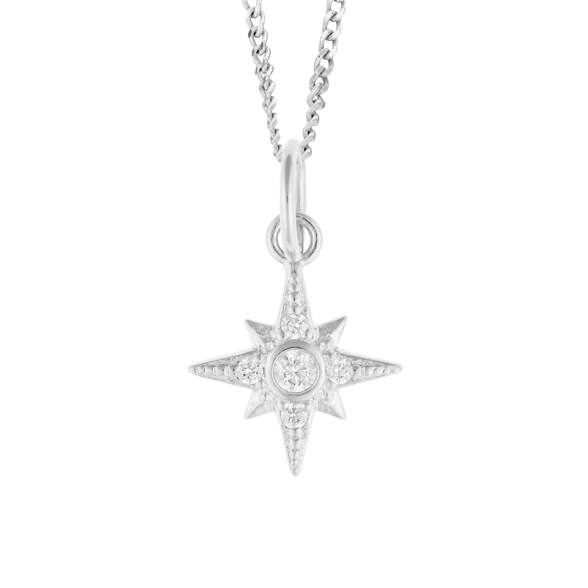 Beginnings Star Pendant Charm with Cubic Zirconia