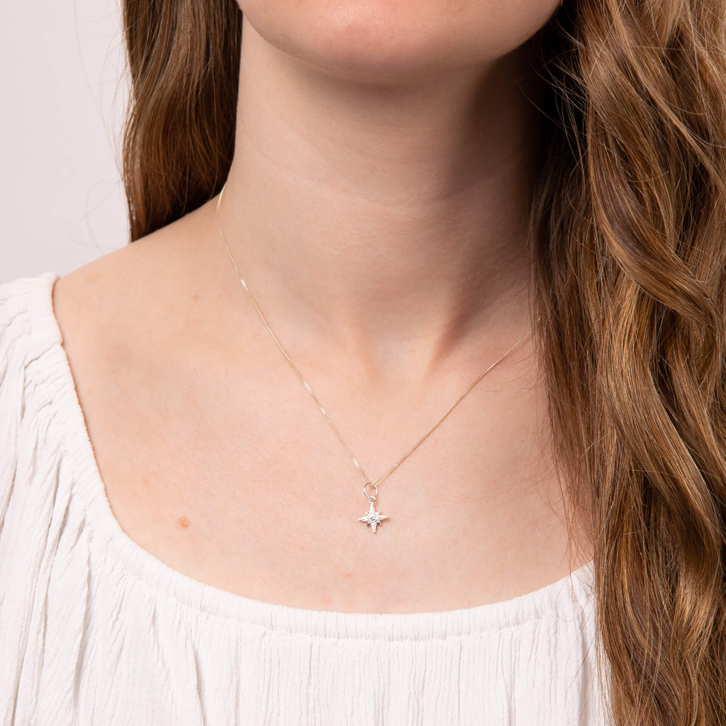 Beginnings Star Pendant Charm with Cubic Zirconia