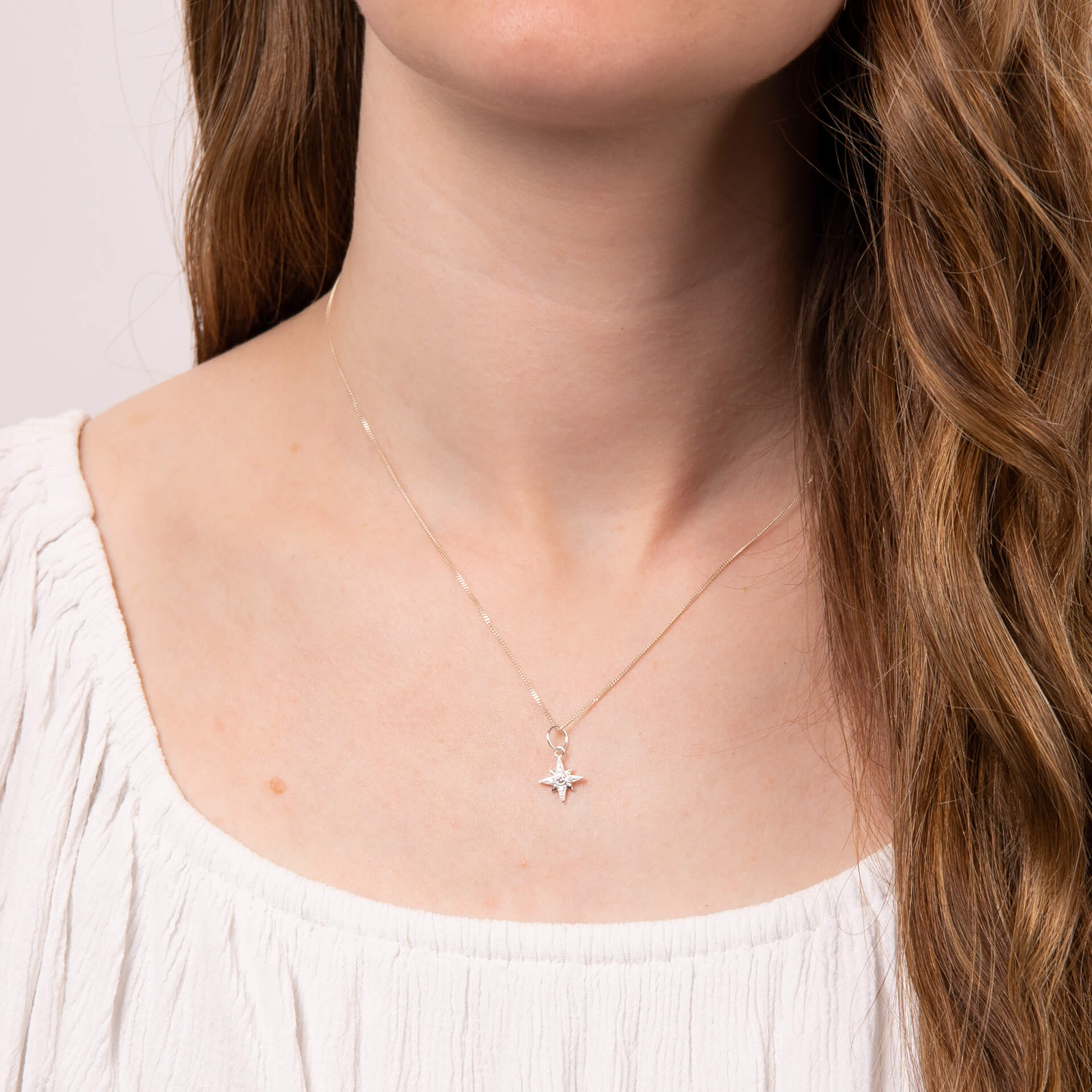 Beginnings Star Pendant Charm with Cubic Zirconia