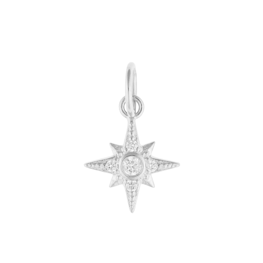 Beginnings Star Pendant Charm with Cubic Zirconia