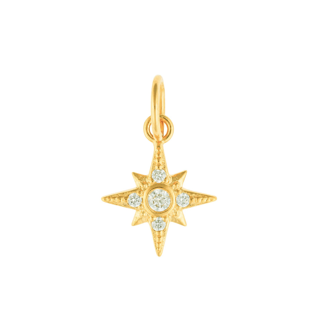 Beginnings Star Pendant Charm with Cubic Zirconia