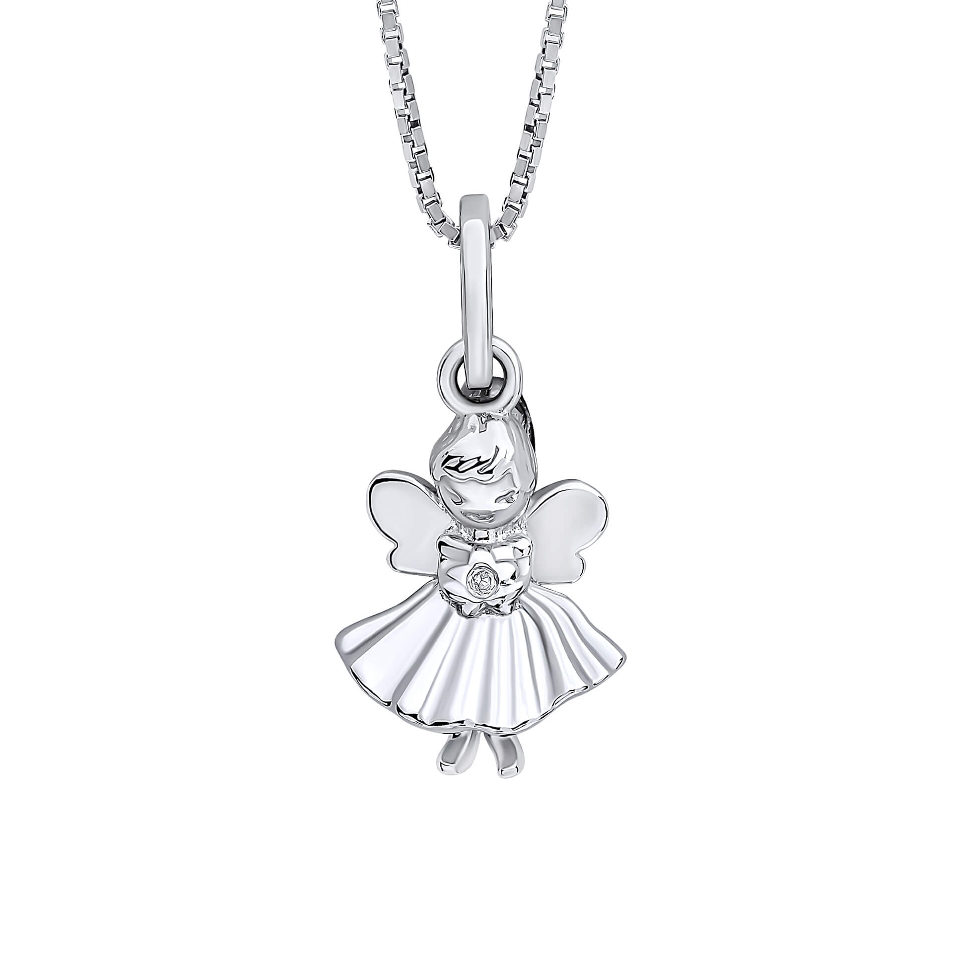 D For Diamond Fairy Pendant with Diamond