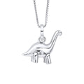 D For Diamond Brontosaurus Dinosaur Pendant with Diamond