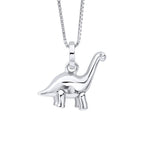 D For Diamond Brontosaurus Dinosaur Pendant with Diamond