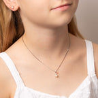 D For Diamond Pearl Drop Pendant with Diamond